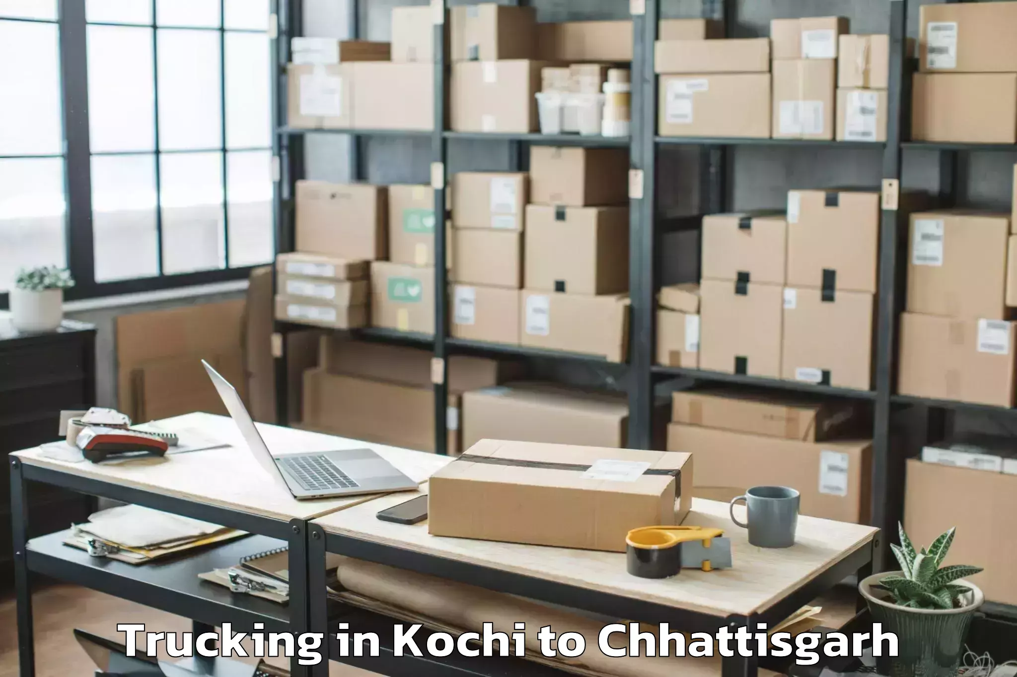 Book Kochi to Keshkal Trucking Online